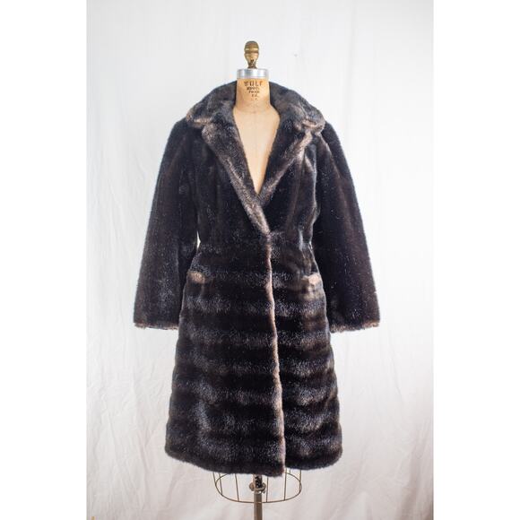 Vintage 1960s Tissavel France Faux Mink Vegan Fur Luxury Mob Wife Old Money, SM - Picture 1 of 9